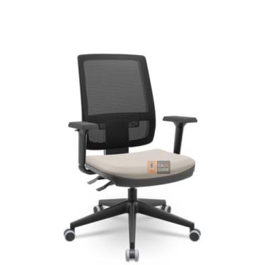 Imagem de Cadeira Brizza Tela 3D BackPlax Piramidal Sem Apoio NR17 Plaxmetal (Poliéster Fendi)