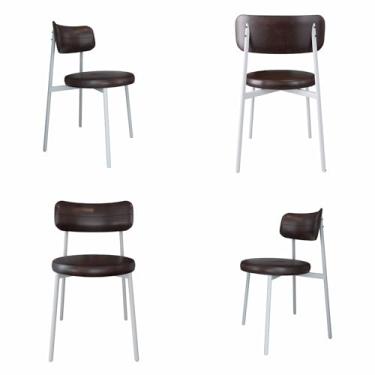 Imagem de 4 Unidades Cadeira Kyta fixa C/4 Pés 50 X 44,7 X 83,8 cm Pés Brancos