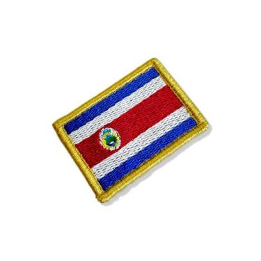 Imagem de BP0201-011 Bandeira Costa Rica Patch Bordado 5,7x3,8cm - BR44