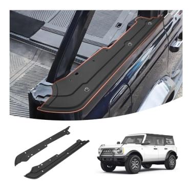 Imagem de Capas laterais de prateleira de carga, compatíveis com Ford Bronco 4 portas Soft Top 2024 2023 2022 2021, capas laterais de cama de carga acessórios externos para protetor lateral de prateleira de