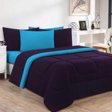 Imagem de Kit Edredom Malha 100% Algodão Gran Moratta 3 Peças Queen - na tonalid