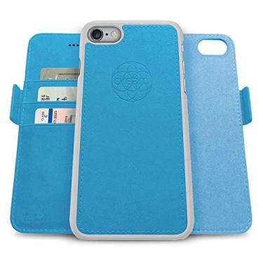 Imagem de Dreem Fibonacci 2-in-1 Wallet Case for Apple iPhone 6 Plus & 6s Plus - Luxury Vegan Leather, Magnetic Detachable Shockproof Phone Case, RFID Card Protection, 2-Way Flip Stand - Sky