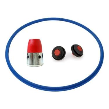 Imagem de Conjunto Reparo Para Panela de Pressão 7 Litros Borracha, Válvula e Peso Cromado