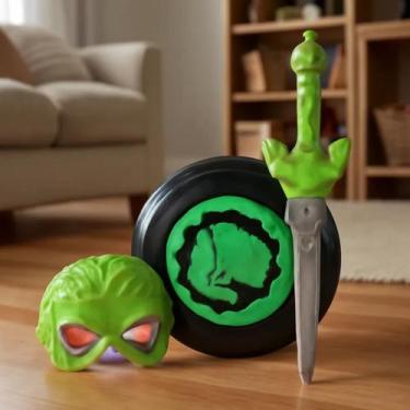 Imagem de Kit Fantasia Infantil Máscara Escudo Espada Temas Crianças Festas Deco