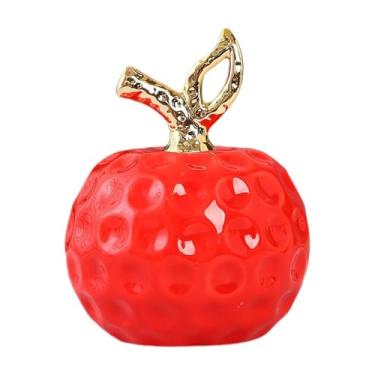 Imagem de XLWLLNJ Escultura de Estátuas de Frutas, Enfeite de Frutas Elegante para Shoppings, Lojas, Estantes de Livros, Decoração de Escritórios, Vermelho, Tamanho real