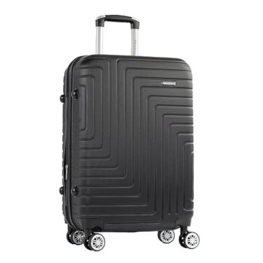 Imagem de Mala de Bordo 10kg Cavezzale Milano Plus, ABS, 55 x 35 x 25 cm, Rodas 360°, Expansível, Preta, ANAC (Preto)