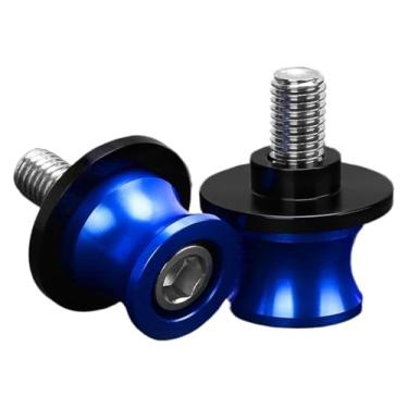 Imagem de BYYINGSUS Acessórios de motocicleta de 8 mm Carretéis de braço oscilante parafusos de suporte deslizantes compatíveis com Z800 Z 800 2013-2017 2018 2019 2020 2021 2022 2023 (azul M8)