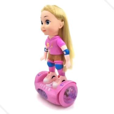 Imagem de Boneca com Hoverboard Balance - Luzes, Som e Movimentos - Brinquedo Interativo para Crianças com Música e Passeio Automático