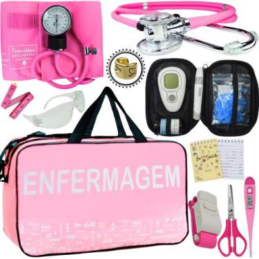 Imagem de Kit Enfermagem + Aparelho Medidor Glicose Completo Premium - Love Saud