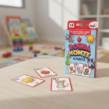 Imagem de Jogo Cartas Rouba Monte Alfabeto Educativo Mini Toys