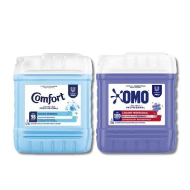 Imagem de Kit Lava Roupas Lavanderia Pro Omo 7L + Amaciante Comfort 7L - Omo + C