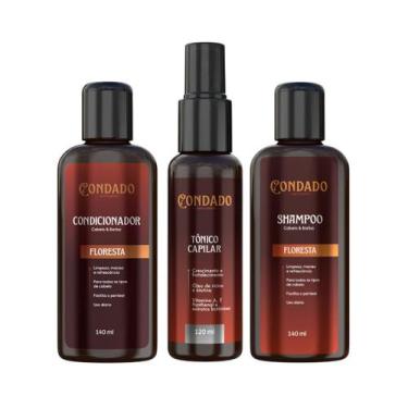 Imagem de Kit Shampoo Condicionador Tonico Antiqueda Masculino Condado