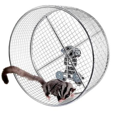 Imagem de Roda de corrida grande de aço inoxidável para hamster (30 x 30 x 10 cm)