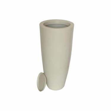 Imagem de Vaso Decorativo Cone Grande Brilhante de Luxo, Estilo Moderno G (bege)