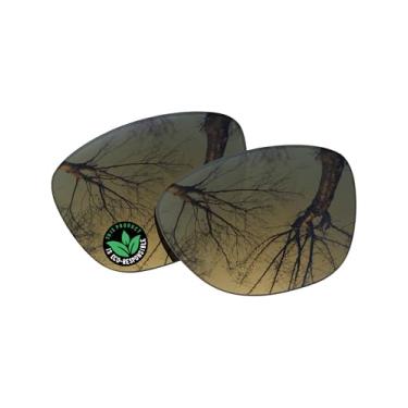 Imagem de Raydi Lentes de reposição de policarbonato para óculos de sol RayBan RW4014 Skyler (Gen 2) 52 mm, Bronze dourado espelhado - polarizado, One Size