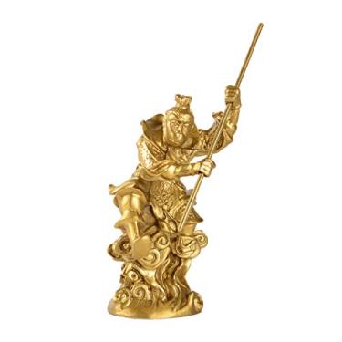 Imagem de Chinese Brass Monkey King Figurine Sun Wukong Statue Housewarming Congratulatory Gift ZD117 Y