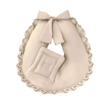 Imagem de Almofada Multifuncional para Amamentação, Gravidez e Apoio do Bebê (Palha)