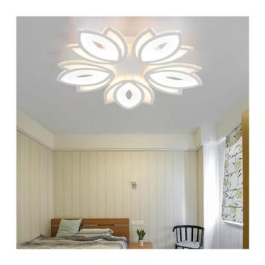 Imagem de Luminárias pendentes de acrílico LED com controle remoto para decoração de sala de estar, quarto e cozinha Lustres modernos