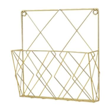 Imagem de YWJLQH Porta-revistas de Parede, Porta-brochuras, Expositor de Histórias em Quadrinhos, Organizador de Armazenamento de Brochuras, Porta-arquivos, Porta-arma, Ouro, Tamanho real