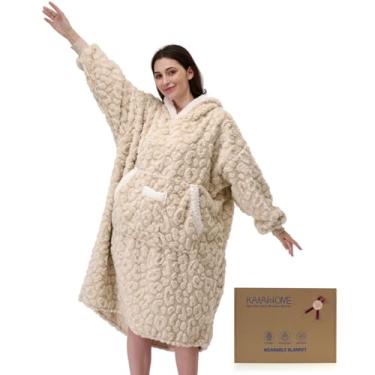 Imagem de KAWAHOME Cobertor com capuz com estampa 3D para mulheres e homens, moletom quente e fofo, presentes de aniversário para mãe, namorada, leopardo - branco
