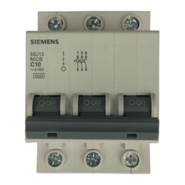 Imagem de Disjuntor Trifásico Tripolar Mini Din Curva C 5Sj1 Siemens