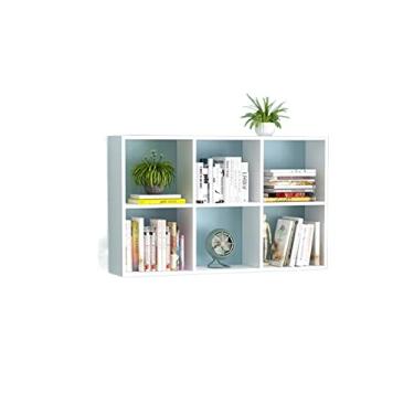 Imagem de AKALNNB Estante de livros separação estante prateleira de parede prateleira de parede de madeira decoração de parede estante montada na parede armário de parede divisória de casa estante S