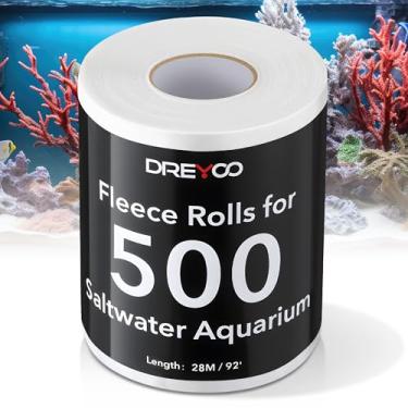 Imagem de Dreyoo Rolo de lã de substituição compatível com Red Reef 500, 24 m de comprimento x 11 cm de altura, filtragem superior para tanques de recife transparentes limpos, fácil de instalar