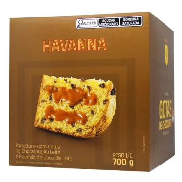 Imagem de Panettone com Gotas de Chocolate e Recheio de Doce de Leite Havanna 70