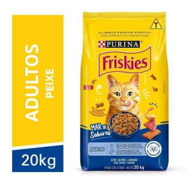 Imagem de Ração FRISKIES gatos adultos peixes  Mar de sabores 20kg