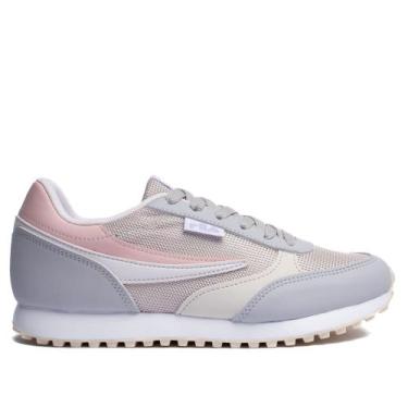 Imagem de Tênis Feminino Fila Renno Classic cinza/rosa, Cinza, Rosa, 39