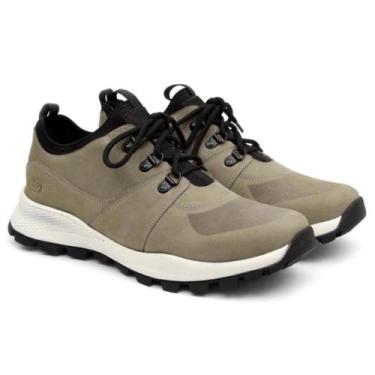 Imagem de Tênis Masculino Adventure Couro Cano Curto Esportes - Venetto, Cinza, 