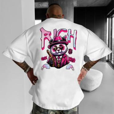 Imagem de Camiseta Oversized Algodão Street Urso Rich Money Chave - Fábrica, Bra