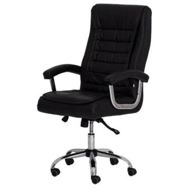 Imagem de Cadeira de Escritório Presidente Executiva Big com Molas Ensacadas Conforto Giratória Preta