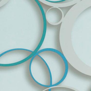 Imagem de Papel de Parede DDD em 3D MAX 28303 Círculos - Rolo: 10m x 0,53m