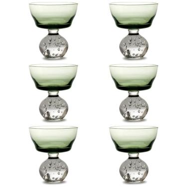 Imagem de Taças de Champanhe Serax Eternal Snow por Bela Silva - Conjunto de 6 Taças Coupe Verdes Bebidas Flautas Luxuosas para Jantar em Casa