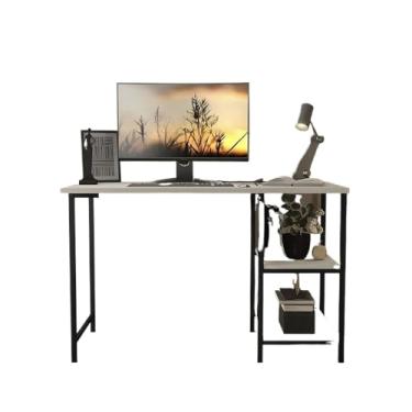 Imagem de Escrivaninha Mesa Office Estudo Estilo Industrial 110cm Móveis(Preto com Off White)