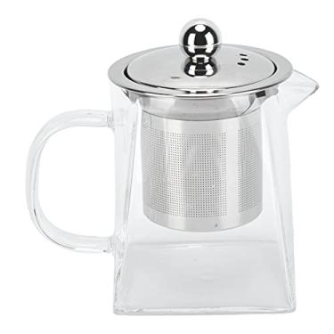 Imagem de Chaleira de chá de vidro transparente, fogão térmico, cafeteira, filtro de malha, infusor, jarro para casa, escritório, hotel (350 ml)
