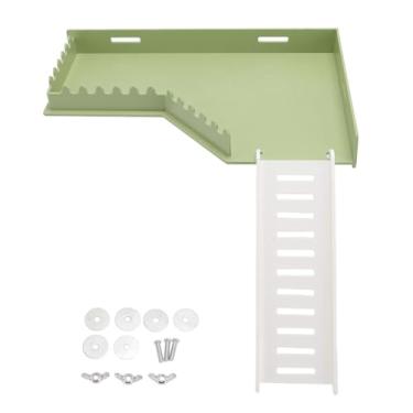 Imagem de HEEPDD de Plataforma de Hamster Multiuso Conjunto para Gaiola de Animais de Estimação Interna Large Space, Brinquedo Interativo Divertido para Gaiola de Animais de Estimação Em Uma de de Grande, (L