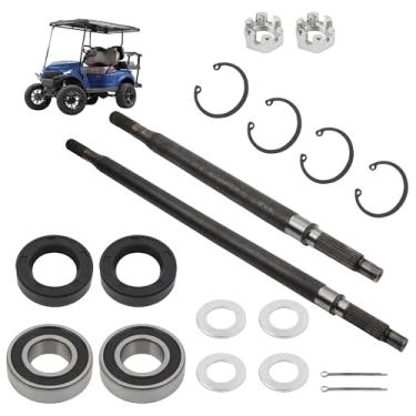 Imagem de Dasbecan Eixo estriado traseiro do lado do motorista 10L0L compatível com carrinho de golfe elétrico EZGO TXT 1994-2013, substitui # 20377G11 20377-G11