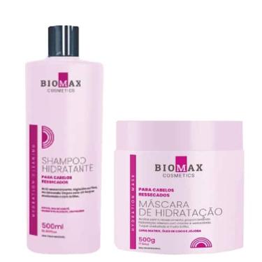 Imagem de Kit Shampoo E Máscara Alto Impacto 2 Passos Hidratação - Biomax