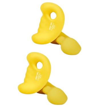 Imagem de oshhni 2x Halteres de exercício de peso de mão com design ergonômico antiderrapante e pega fosca para corrida, corrida, pilates e força, Amarelo