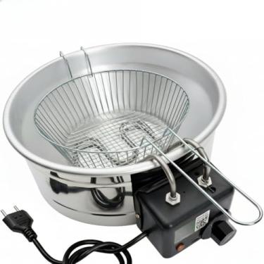 Imagem de Fritadeira Elétrica Industrial Residencial 5L Tacho Redondo Batata Coxinha Frango(110V)