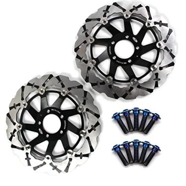 Imagem de Discos de freio dianteiro Arashi Rotores com parafusos de montagem para Kawasaki ZXR 400 91-02 750 89-95, Ninja ZX9R 00-01, ZZR1100 90-92, ZEPHYR 1100 93-98, ZRX1100 97-00, ZRX1200, ZRX1200. 0 ZRX1