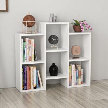 Imagem de Prateleira decorativo MDF 90x90x18cm resistente nicho para enfeites organizador de livros e sala quarto