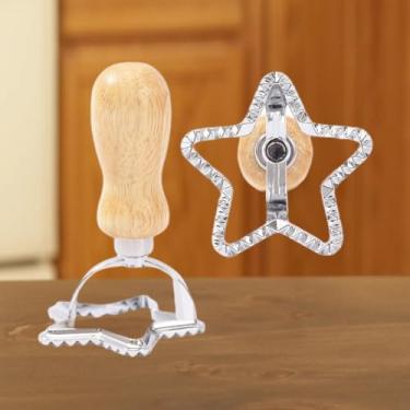 Imagem de Mini moldes de biscoito formas de Natal inoxidável sanduíche vegetal assado biscoito carimbos molde para alimentos forma estrela 15