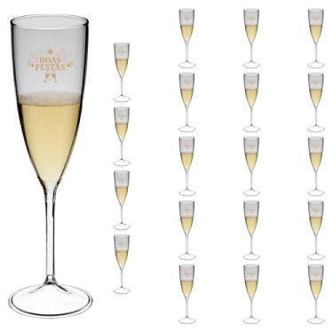 Imagem de Taça Espumante 170ml Boas Festas Acrílico Premium pçs (TRANSPARENTE)