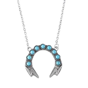 Imagem de Conjunto de colares ocidentais para mulheres, gargantilha, caubói boho, relâmpago, colar com pingente tribal do sudoeste, acessórios de joias, one size, Liga de aço, Sem Pedra Preciosa