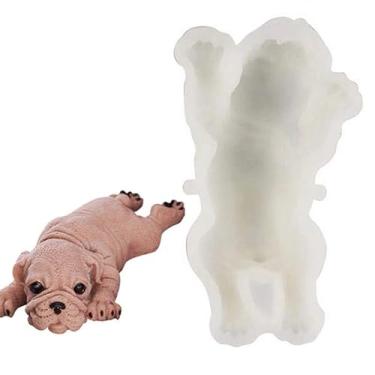 Imagem de Lindo molde de sorvete de silicone em forma de cachorro Shar Pei 3D molde de sorvete mousse bolo Shar Pei molde de biscoito de chocolate ferramentas de cozinha e acessórios de panificação