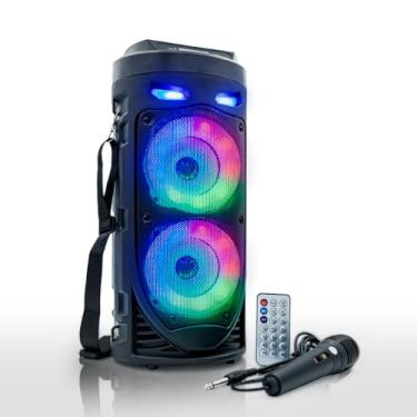 Imagem de Caixa de Som Bluetooth Portátil Grande Com Microfone+Controle Remoto Multimídia Tws Led Rgb FM Xtrad