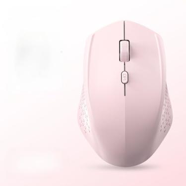 Imagem de Mouse sem fio – rosa, alças laterais alimentadas por bateria para controle, mouse adequado para viagens, compatível com baterias do receptor USB Wins Laptop não incluídas